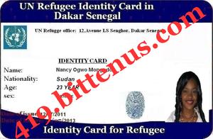 419My Refugee ID Card